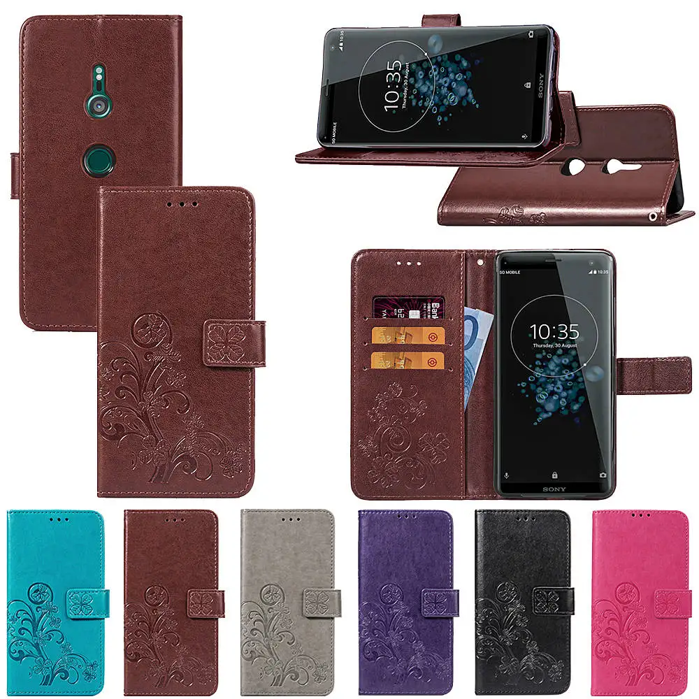 Роскошный флип-Кошелек из искусственной кожи чехол для Sony Xperia XZ3 телефона с