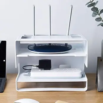 Wireless Wifi Router Storage Box Plastic Rectangular hub Box Plug Board Bracket Cable Office Desktop Storage Box White
Wireless Wifi Router Storage Box Plastic Rectangular hub Box Plug Board Bracket Cable Office Desktop Storage Box White