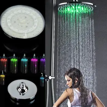 7 Colors Automatic Change LED Rainfall Shower Head 8 inch ABS Chrome Bathroom Bath Round Shaped Showerhead 
7 Colors Automatic Change LED Rainfall Shower Head 8 inch ABS Chrome Bathroom Bath Round Shaped Showerhead