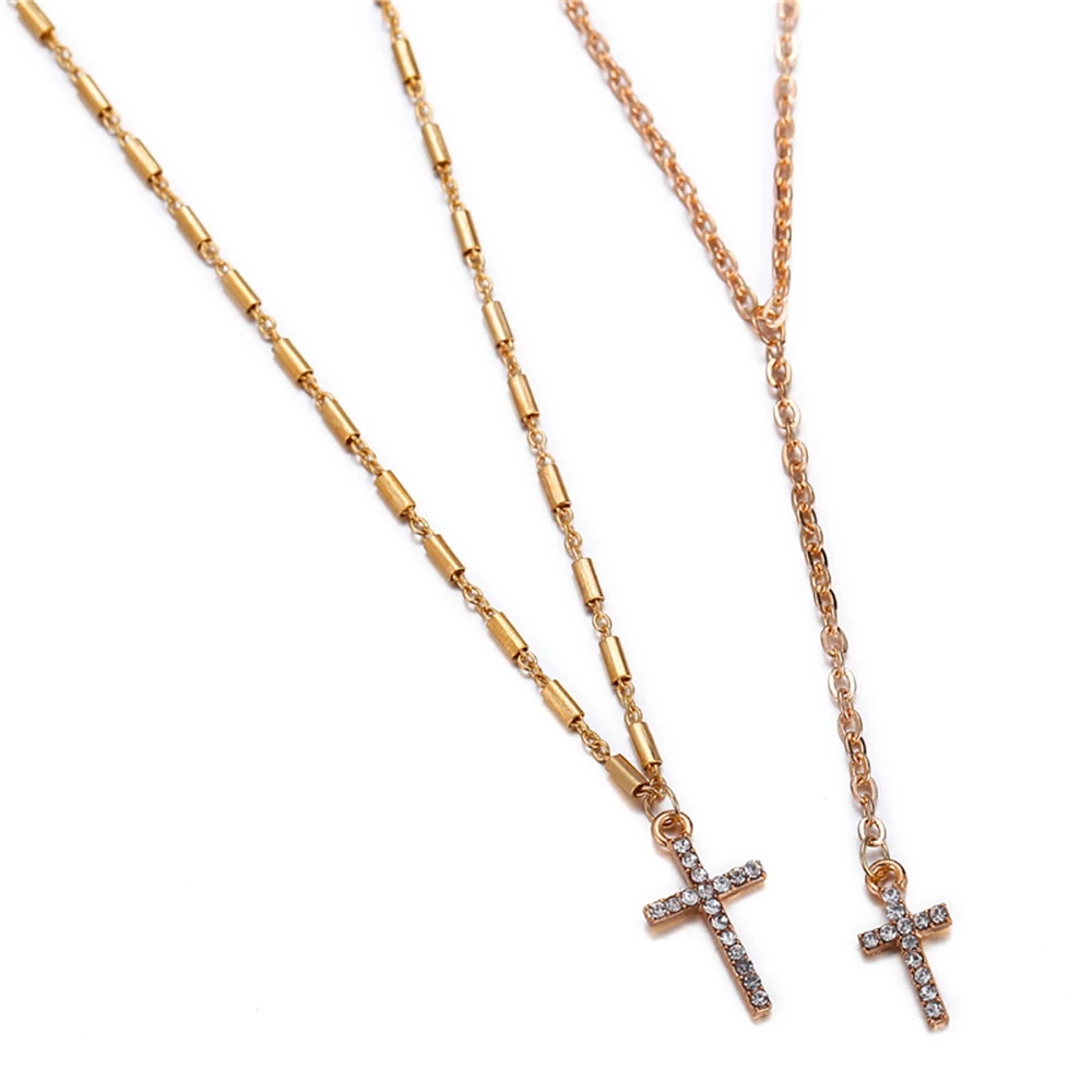 17-km-moda-oro-Color-cristal-Cruz-collares-colgantes-Bohemia-doble-capa-collar-Cat-lica-Cristiana (4)