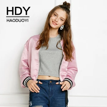 HDY Haoduoyi Fashion New Arrivals Ripped Zipper Pockets Basic Jacket Brief Chic Jacket Autumn Casual Loose Female Bomber Jacket
HDY Haoduoyi Fashion New Arrivals Ripped Zipper Pockets Basic Jacket Brief Chic Jacket Autumn Casual Loose Female Bomber Jacket