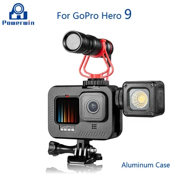 Powerwin CNC Aluminum Case for GoPro Hero 9 Black Action Camera Metal Protective Cage Shell Cover Double Hotshoe Coldshoe Mount
Powerwin CNC Aluminum Case for GoPro Hero 9 Black Action Camera Metal Protective Cage Shell Cover Double Hotshoe Coldshoe Mount