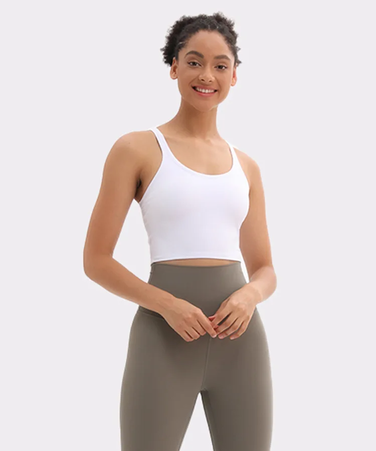 CretKoav 2020 New Sports Vest Women Elastic Tight Sleeveless Running Vest Sexy Crop Top Workout Quick-Dry Yoga Shirts With Pads CretKoav 2020 New Sports Vest Women Elastic Tight Sleeveless Running Vest Sexy Crop Top Workout Quick-Dry Yoga Shirts With Pads