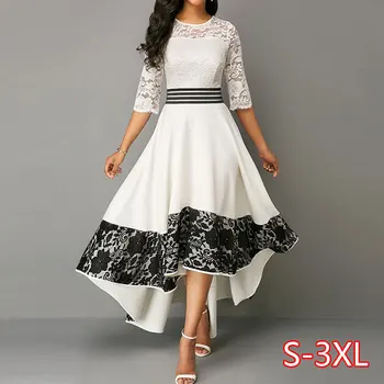 Spring Summer Dress Women 2020 Elegant Sexy Hollow Out White Lace Long Party Dress Casual Plus Size Slim Ball Gown Maxi Dresses 
Spring Summer Dress Women 2020 Elegant Sexy Hollow Out White Lace Long Party Dress Casual Plus Size Slim Ball Gown Maxi Dresses