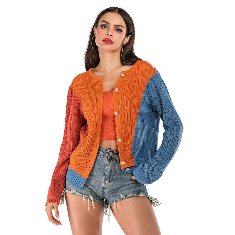 Women's Open Stitch Cardigan 2020 Autumn Winter Long Sleeve Fashion Sweaters for Lady Loose Patchwork Contrast Color Top Jumper
Women's Open Stitch Cardigan 2020 Autumn Winter Long Sleeve Fashion Sweaters for Lady Loose Patchwork Contrast Color Top Jumper