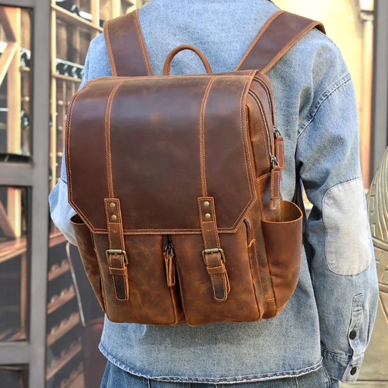 AETOO Backpack male large-capacity crazy horse leather shoulder travel bag sports and leisure backpack leather retro men's bag n
AETOO Backpack male large-capacity crazy horse leather shoulder travel bag sports and leisure backpack leather retro men's bag n