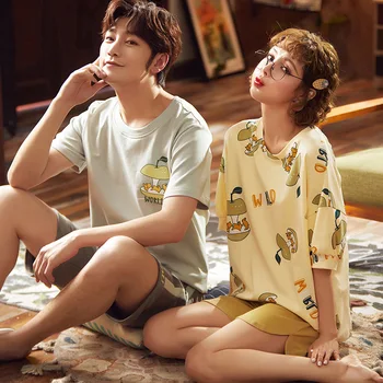 2020 Summer sleepware suit Men Pyjamas women pajamas Cotton Nightdress Nightwear Pijama Mujer Sleep top short pant free shipping
2020 Summer sleepware suit Men Pyjamas women pajamas Cotton Nightdress Nightwear Pijama Mujer Sleep top short pant free shipping