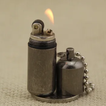 Portable Mini Compact Kerosene Lighter Capsule Gasoline Lighter Inflated Key Chain Petrol Grinding Wheel Lighter Outdoor
Portable Mini Compact Kerosene Lighter Capsule Gasoline Lighter Inflated Key Chain Petrol Grinding Wheel Lighter Outdoor