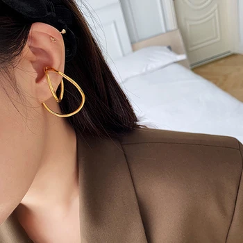 Peri'sBox Gold Silver Color Irregular Twisted Earrings without Piercing Circle Geometric Earrings for Women Minimalist Ear Cuff
Peri'sBox Gold Silver Color Irregular Twisted Earrings without Piercing Circle Geometric Earrings for Women Minimalist Ear Cuff