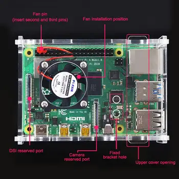 Acrylic Shell Fixed Camera Bracket Protective Case Transparent Box Suitable For Raspberry Pi 4th Generation 4B
Acrylic Shell Fixed Camera Bracket Protective Case Transparent Box Suitable For Raspberry Pi 4th Generation 4B