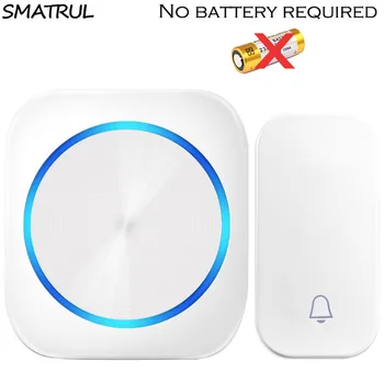 SMATRUL self powered Waterproof Wireless DoorBell Cordless Door Bell ring night light no battery EU plug home button Receiver
SMATRUL self powered Waterproof Wireless DoorBell Cordless Door Bell ring night light no battery EU plug home button Receiver