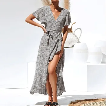 Free ShippingLong Wrap Dress 2020 Summer Boho Style Floral Print Maxi Beach Dress Sexy Side Split Party Dress Sundress 
Free ShippingLong Wrap Dress 2020 Summer Boho Style Floral Print Maxi Beach Dress Sexy Side Split Party Dress Sundress