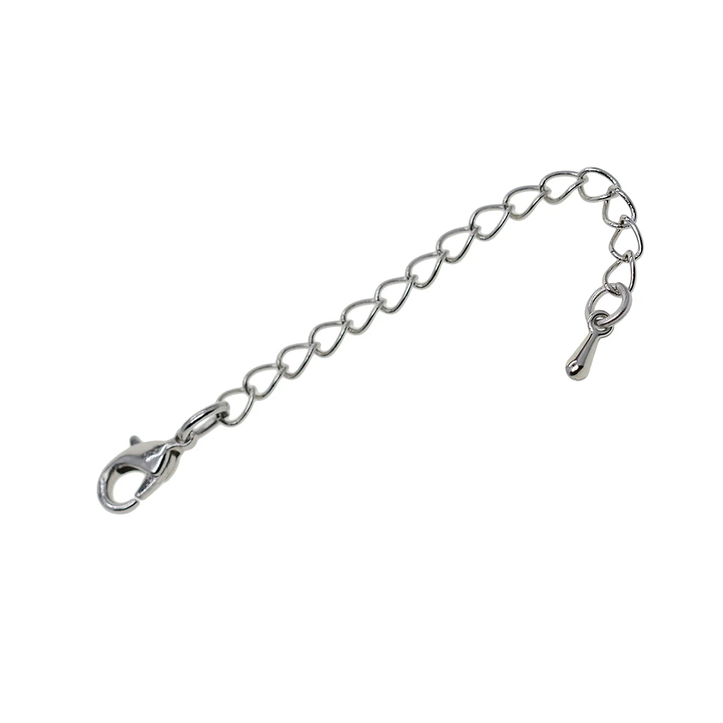 20Pcs Silver Necklace Chain Extender Extension With Lobster Clasp Findings 20Pcs Silver Necklace Chain Extender Extension With Lobster Clasp Findings