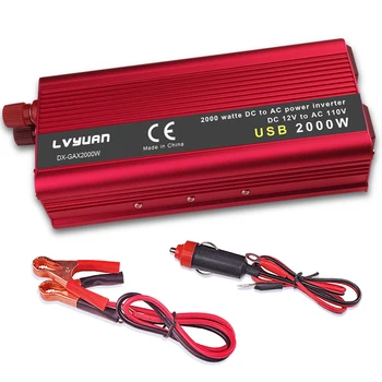 Car Power Inverter DC 12V to AC 120V 2000W Vehicle USB Adapter Converter Car Inverter Power Supply Switch On-board Charger 60HZ
Car Power Inverter DC 12V to AC 120V 2000W Vehicle USB Adapter Converter Car Inverter Power Supply Switch On-board Charger 60HZ