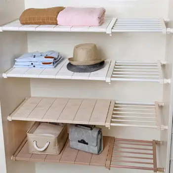1pc Closets Shelf Divider Adjustable Storage Rack Retractable Shelf Organizer
1pc Closets Shelf Divider Adjustable Storage Rack Retractable Shelf Organizer