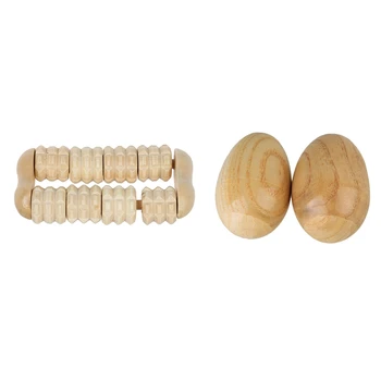 1Pcs Foot Arm Care Relax Wood Dual Rows Roller Massager & 2Pcs Musical Percussion Instruments Wooden Egg Shakers Rhythm Rattle f
1Pcs Foot Arm Care Relax Wood Dual Rows Roller Massager & 2Pcs Musical Percussion Instruments Wooden Egg Shakers Rhythm Rattle f