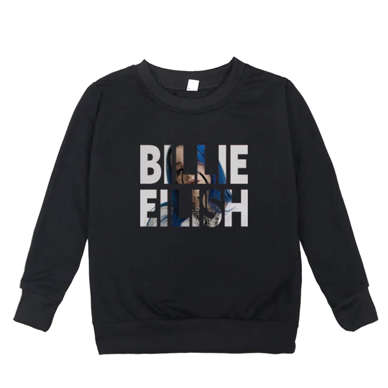 Коллекция 2019 года весенние худи для мальчиков и девочек Billie Eilish с принтом свитер