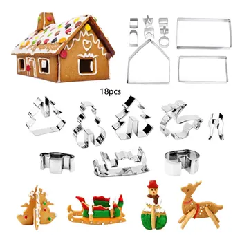 3D Christmas Cookie Cutters Set 18 Piece Cookie Cutters Holiday Cookie Biscuit Cutter Set For Kids Christmas Party
3D Christmas Cookie Cutters Set 18 Piece Cookie Cutters Holiday Cookie Biscuit Cutter Set For Kids Christmas Party