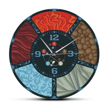 The Five Elements Cycle Chinese Wu Xing Feng Shui Wall Clock Minimalistic Natural Elements Yin Yang Wall Art Silent Wall Watch
The Five Elements Cycle Chinese Wu Xing Feng Shui Wall Clock Minimalistic Natural Elements Yin Yang Wall Art Silent Wall Watch