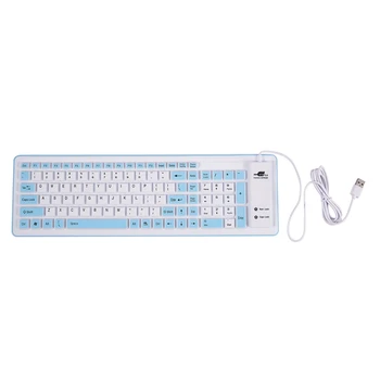 Foldable Silicone Keyboard USB Wired Silicon Flexible Soft Waterproof Roll Up Silica Gel Keyboard for PC Laptop Notebook(103)
Foldable Silicone Keyboard USB Wired Silicon Flexible Soft Waterproof Roll Up Silica Gel Keyboard for PC Laptop Notebook(103)