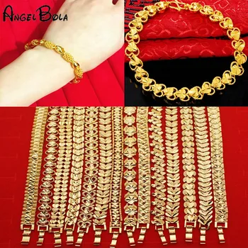 New Gold Bracelet for women Jewelry Vietnam Alluvial Gold Love Hand Chain No Fade Heart Chain Bracelets 
New Gold Bracelet for women Jewelry Vietnam Alluvial Gold Love Hand Chain No Fade Heart Chain Bracelets
