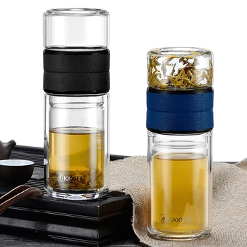 KAXIFEI Glass Water Bottle Double Wall Glass Tea Infuser Tumbler Portable Travel Drinkware The Tea Filter Teapot
KAXIFEI Glass Water Bottle Double Wall Glass Tea Infuser Tumbler Portable Travel Drinkware The Tea Filter Teapot