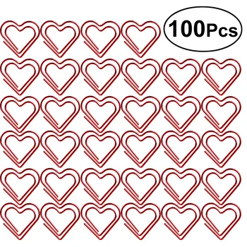 100pcs Paperclips Decorative Functional Heart Bookmark Pin Heart Paper Clips for Office
100pcs Paperclips Decorative Functional Heart Bookmark Pin Heart Paper Clips for Office