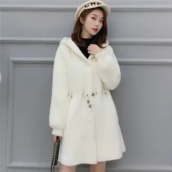 Women 2020 Autumn Winter Imitation Mink Cashmere Knitted Cardigan New Female Hooded Loose Casual Sweater Coat Warm Outwear G539
Women 2020 Autumn Winter Imitation Mink Cashmere Knitted Cardigan New Female Hooded Loose Casual Sweater Coat Warm Outwear G539