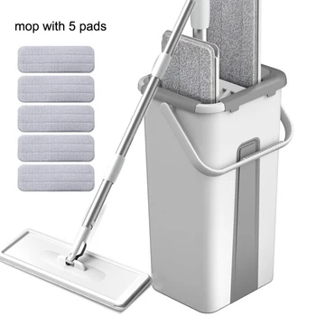 Thicken Flat Squeeze Mop With Bucket Hand Free Wringing Floor Cleaning Mop Microfiber Pads Wet Or Dry Home Kitchen Magic Mops
Thicken Flat Squeeze Mop With Bucket Hand Free Wringing Floor Cleaning Mop Microfiber Pads Wet Or Dry Home Kitchen Magic Mops