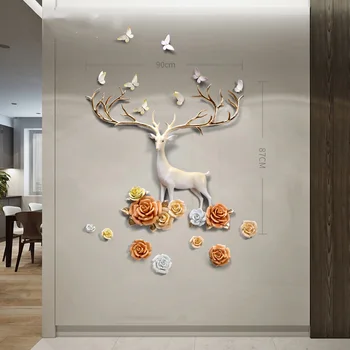 Deer Wall Hanging Flowers Crafts Home Livingroom Sofa Wall Sticker Mural Embossed Resin Simple Creative Stereo 3D Decoration Art
Deer Wall Hanging Flowers Crafts Home Livingroom Sofa Wall Sticker Mural Embossed Resin Simple Creative Stereo 3D Decoration Art
