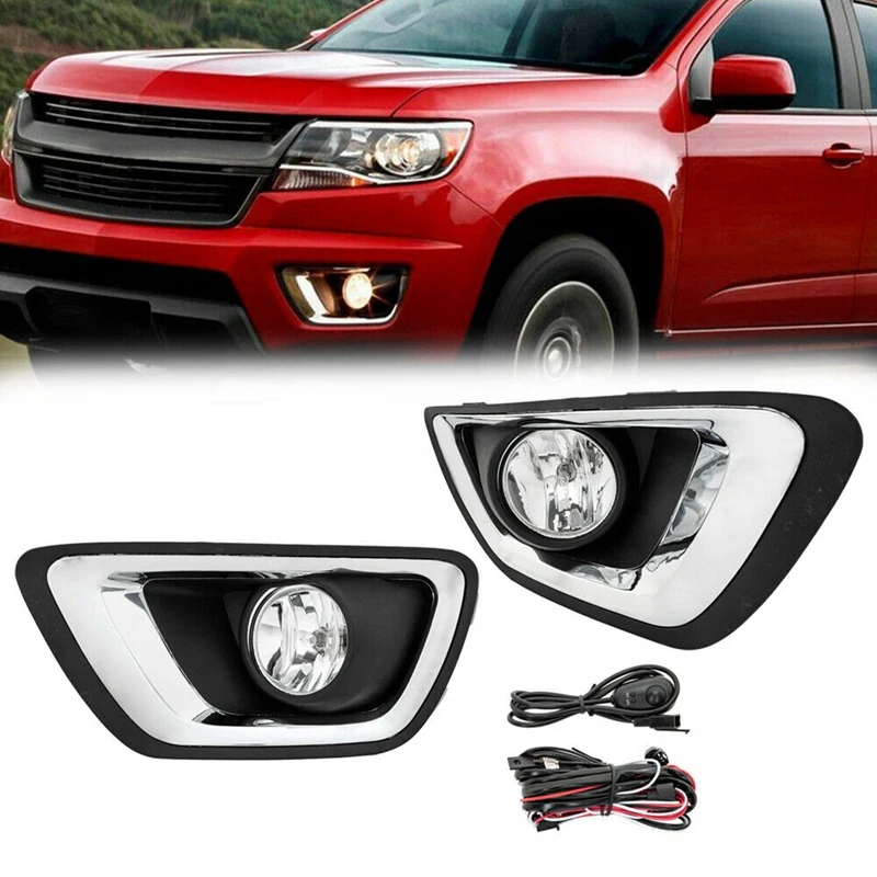 Clear Lens Front Fog Light with Wiring Switch LH+RH Kit for 2015-2019 Chevy Colorado
Clear Lens Front Fog Light with Wiring Switch LH+RH Kit for 2015-2019 Chevy Colorado