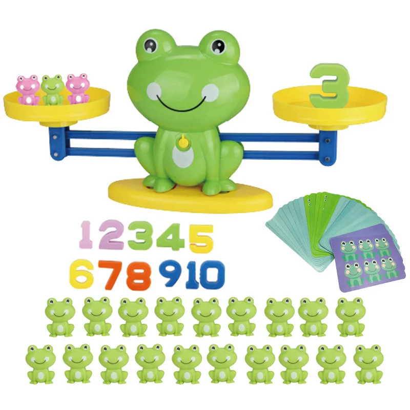 1 Набор игровые весы с лисой-лягушкой для раннего обучения детские развивающие