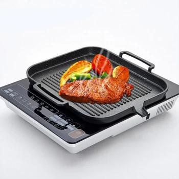 Induction Cooker Baking Tray Square Barbecue Tray Teppanyaki Smokeless Non-Stick Barbecue Pot Barbecue Supplies 
Induction Cooker Baking Tray Square Barbecue Tray Teppanyaki Smokeless Non-Stick Barbecue Pot Barbecue Supplies
