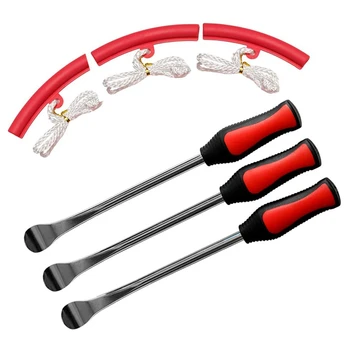 11 inch Tire Spoons Motorcycle Tire Changing Tools Bike Tire Iron Levers Repair Kit with 3 Pcs Rim Protectors
11 inch Tire Spoons Motorcycle Tire Changing Tools Bike Tire Iron Levers Repair Kit with 3 Pcs Rim Protectors