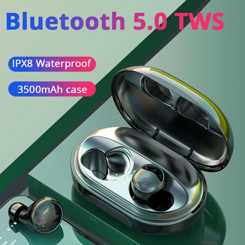 Bluetooth 5.0 Earphone HiFi Stereo TWS Headset IPX8 Waterproof Swimming with 3500mA Charging Case for Xiaomi Redmi Note 7 IPhone
Bluetooth 5.0 Earphone HiFi Stereo TWS Headset IPX8 Waterproof Swimming with 3500mA Charging Case for Xiaomi Redmi Note 7 IPhone