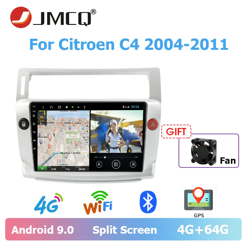JMCQ Car Android 9.0 Radio For Citroen C4 C-Triomphe C-Quatre 2004-2011 Multimidia Video Player 2 din GPS Navigaion Split Screen
JMCQ Car Android 9.0 Radio For Citroen C4 C-Triomphe C-Quatre 2004-2011 Multimidia Video Player 2 din GPS Navigaion Split Screen