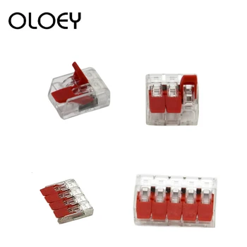 221-412 Mini Fast Wire Connectors Push-in Conductor Terminal Block Universal Wiring Cable Connector 221-413 221-414 221-415
221-412 Mini Fast Wire Connectors Push-in Conductor Terminal Block Universal Wiring Cable Connector 221-413 221-414 221-415