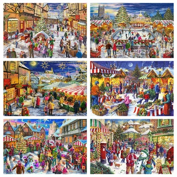 HUACAN 5D Diamond Painting House Full Drill Square Christmas Gift Diamond Embroidery Winter Mosaic Landscape Wall Art 
HUACAN 5D Diamond Painting House Full Drill Square Christmas Gift Diamond Embroidery Winter Mosaic Landscape Wall Art
