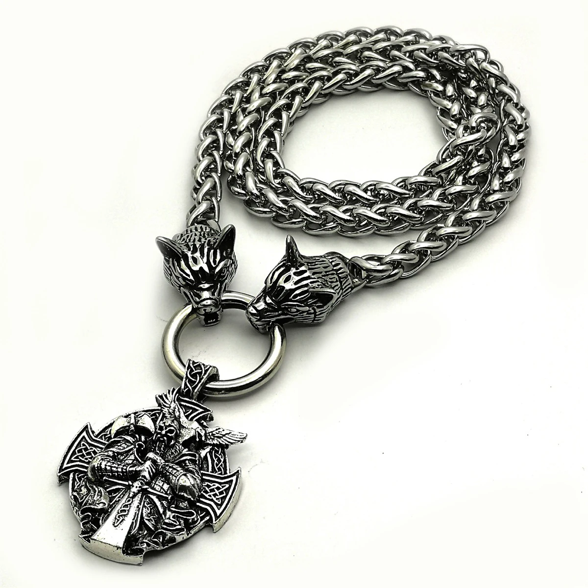 Nordic Celtic Wolf Head Chain Necklace Viking Crow Warrior Amulet Pendant Necklace Viking Men's Jewelry
Nordic Celtic Wolf Head Chain Necklace Viking Crow Warrior Amulet Pendant Necklace Viking Men's Jewelry