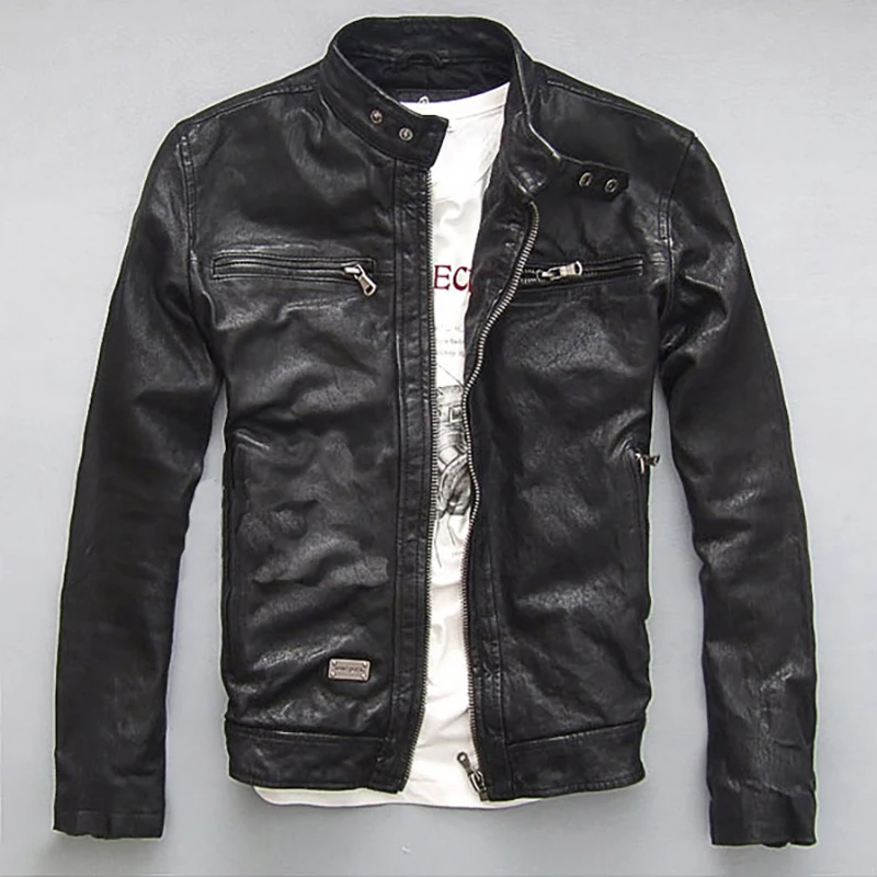 Free Shipping Brand Classic Casual Style Sheepskin Jacket Mens 100% Genuine Leather Clothes Vintage Biker Tanned Leather Jacket
Free Shipping Brand Classic Casual Style Sheepskin Jacket Mens 100% Genuine Leather Clothes Vintage Biker Tanned Leather Jacket