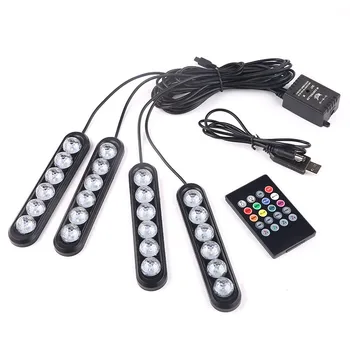 USB 24 LEDs luces para auto for bmw e60 f10 f30 G30 E39 E87 E46 emblem logo Acces Accessories Car Foot Light Ambient Remote Lamp
USB 24 LEDs luces para auto for bmw e60 f10 f30 G30 E39 E87 E46 emblem logo Acces Accessories Car Foot Light Ambient Remote Lamp