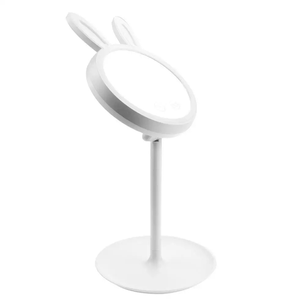 Double Sided LED Luminous Light Mirror Adjustable Brightness Smart Touch Rabbit Desktop Light Makeup Mirror with USB Charging
Double Sided LED Luminous Light Mirror Adjustable Brightness Smart Touch Rabbit Desktop Light Makeup Mirror with USB Charging
