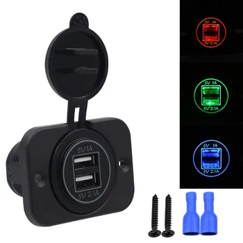 5V 3.1A Dual USB Charger Socket Adapter Power Outlet for 12V 24V Motorcycle Car Fast Charger Car Accessories Motorcycle #PY10
5V 3.1A Dual USB Charger Socket Adapter Power Outlet for 12V 24V Motorcycle Car Fast Charger Car Accessories Motorcycle #PY10