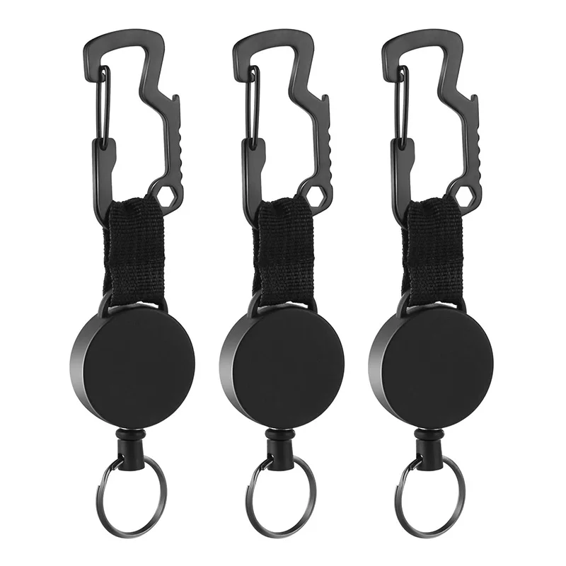 3 Pack Retractable Keychain - Heavy Duty Badge Holder Reel with Multitool Carabiner Clip,Key Ring with Steel Wire Cord Up to 25
3 Pack Retractable Keychain - Heavy Duty Badge Holder Reel with Multitool Carabiner Clip,Key Ring with Steel Wire Cord Up to 25