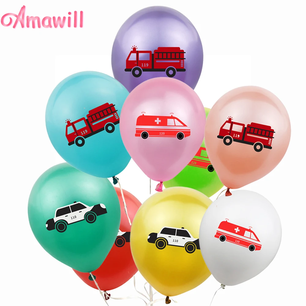 Amawill 10pcs Police Fire Truck Car Balloons Baby Shower Boy Girl Birthday Decoration Confetti Latex Balloon Kids Toy Balloon 7D
Amawill 10pcs Police Fire Truck Car Balloons Baby Shower Boy Girl Birthday Decoration Confetti Latex Balloon Kids Toy Balloon 7D
