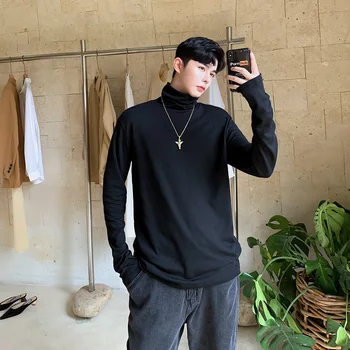 Men's T-shirt autumn 2019 new slim cotton stretch high-collar long-sleeve T-shirt loose casual personality young men's wear
Men's T-shirt autumn 2019 new slim cotton stretch high-collar long-sleeve T-shirt loose casual personality young men's wear