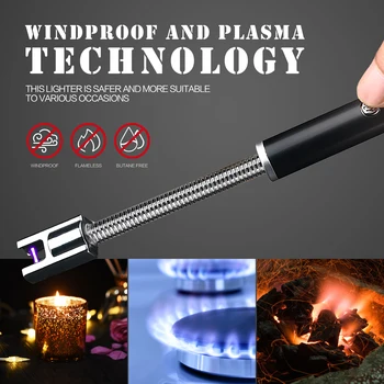 Lighter 360 Degree Rotating USB Charging Cigarette Lighter Kitchen Outdoor Barbecue Windproof Flameless Plasma Pulse Lighter
Lighter 360 Degree Rotating USB Charging Cigarette Lighter Kitchen Outdoor Barbecue Windproof Flameless Plasma Pulse Lighter