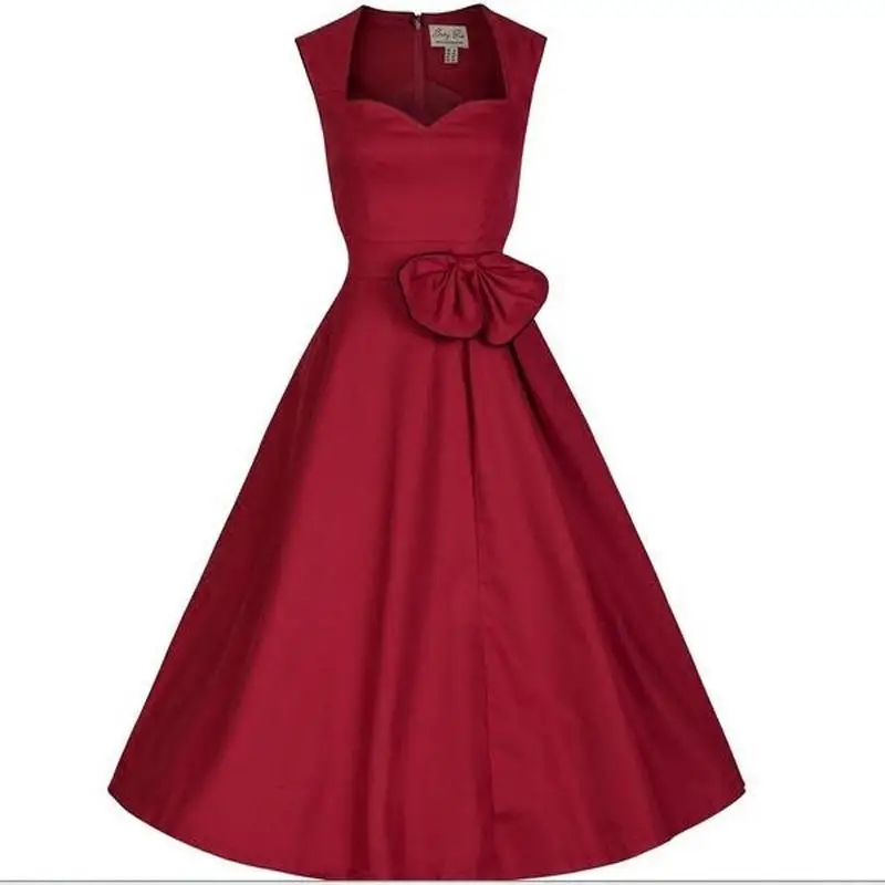 A Line Square Short Party Dresses Woman Night Club Vintage Style 50s Rockabilly Swing Pure Color Summer Dress with Bow
A Line Square Short Party Dresses Woman Night Club Vintage Style 50s Rockabilly Swing Pure Color Summer Dress with Bow
