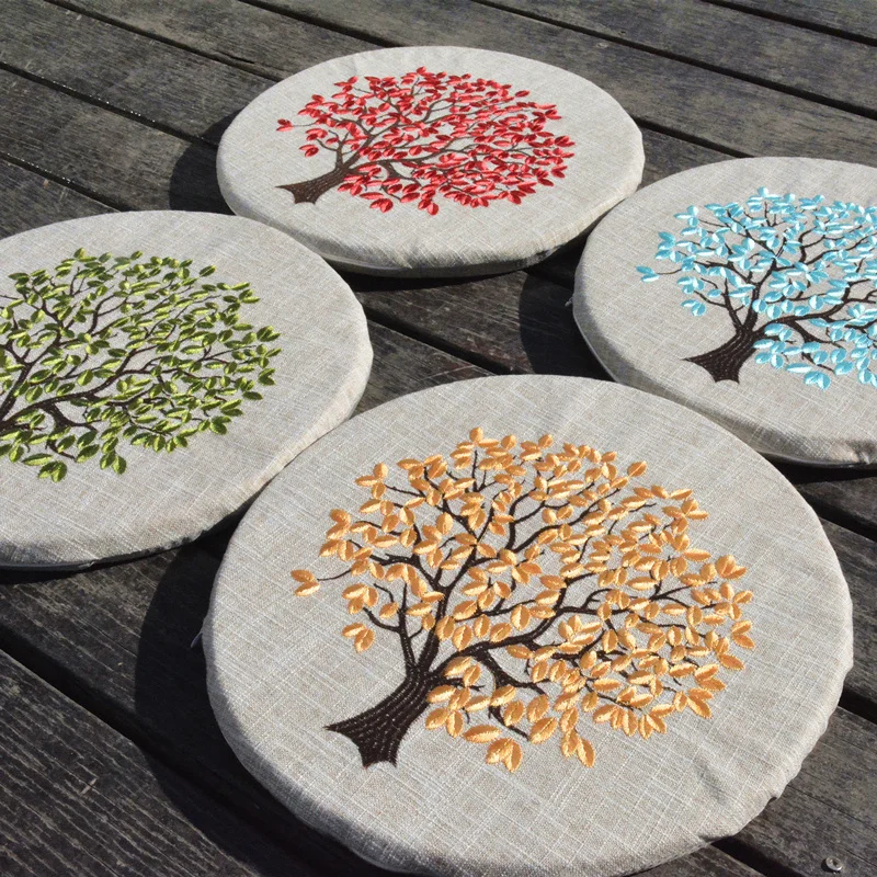 Art Linen Seat Cushion Autumn Winter Happy Tree Pattern Home Decor Warm Embroidery Round Anti-skid Cushion Tatami Mat
Art Linen Seat Cushion Autumn Winter Happy Tree Pattern Home Decor Warm Embroidery Round Anti-skid Cushion Tatami Mat