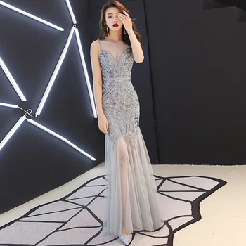 Sexy Slim Off Shoulder Backless Lady Cheongsam Evening Party Gown Exquisite Sequins Mesh Dres Robe De Soiree Retro Mermaid Dress
Sexy Slim Off Shoulder Backless Lady Cheongsam Evening Party Gown Exquisite Sequins Mesh Dres Robe De Soiree Retro Mermaid Dress